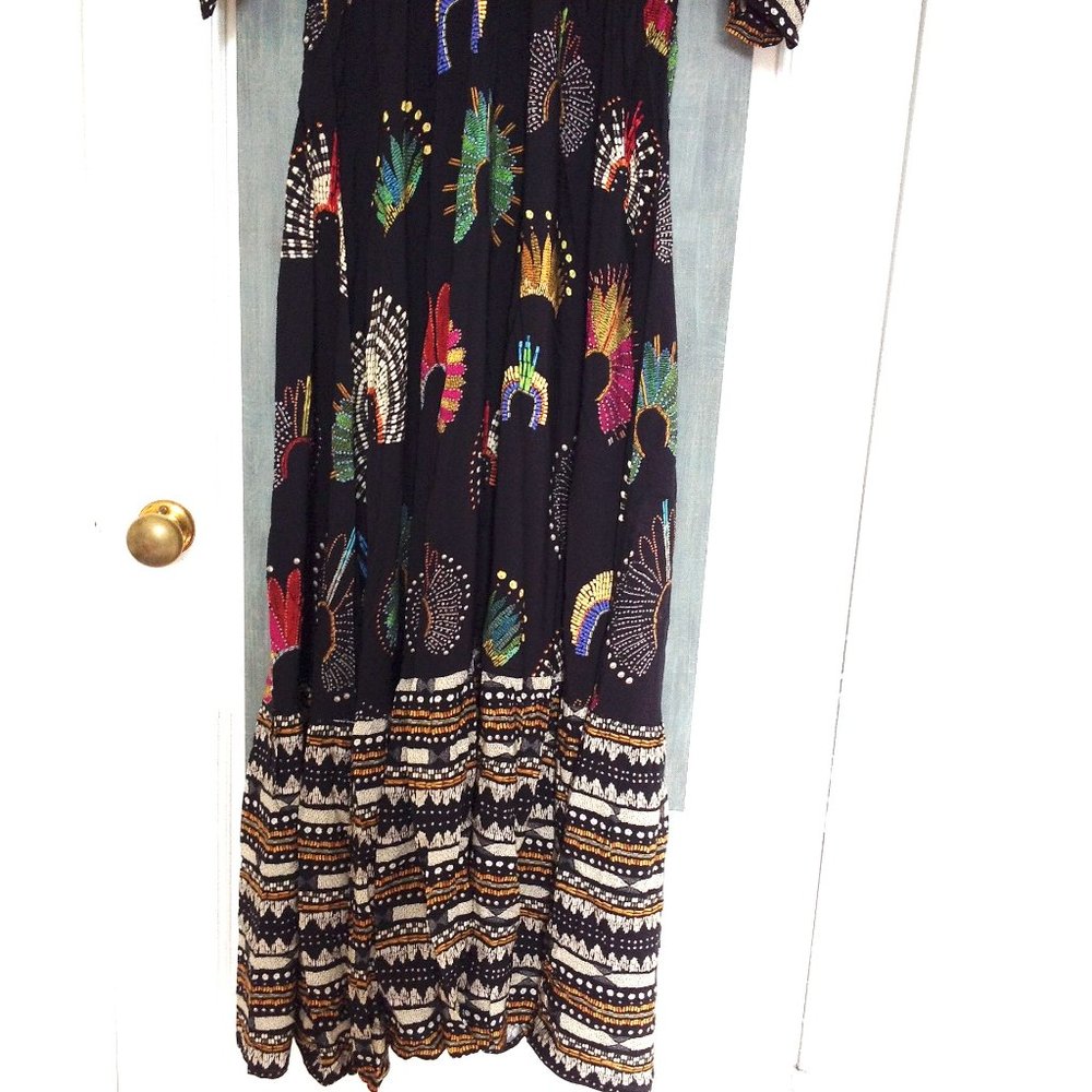 FARM Rio + Yawanawa Wonderful Feathers Headdress Print Maxi Dress - Picture 13 of 16